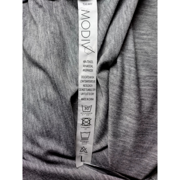 Modiv Womens Crew neck Raglan Sleeve Short Sleeve Basic Tshirt Gray Size Large - Picture 13 of 13